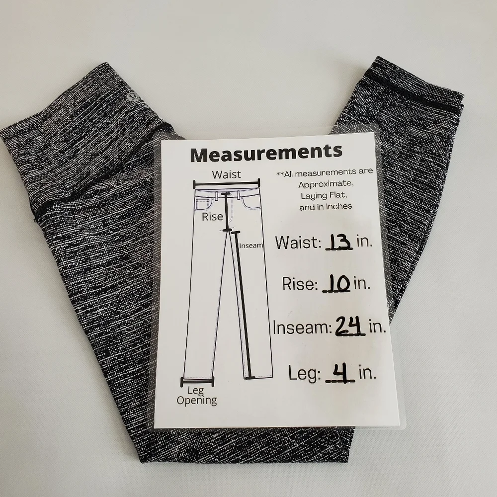 Lululemon Athletica Wunder Under High Rise Coco Pique Black Size 6 - Picture 11 of 12